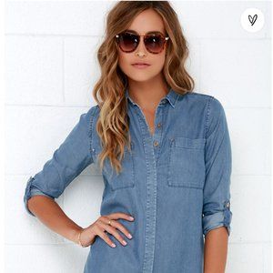 Lulu's Shirt and Sweet Blue Chambray Shirt Dress